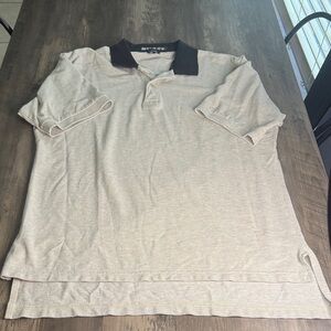 Boast Beige Polo with Black Collar